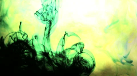 Dark Green Ink Drop Video stock 62793886