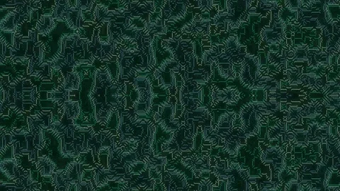 Dark Green Intricate Microchip Maze Background Stock Footage 329894137