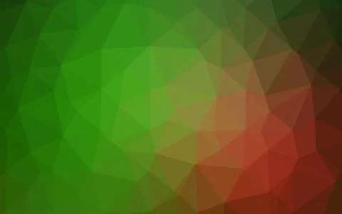 Dark Green, Red vector abstract mosaic backdrop. Illustrazione stock