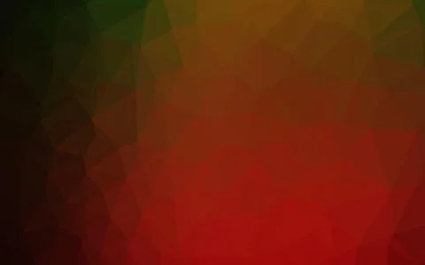 Dark Green, Red vector abstract polygonal layout. Stock Illustration