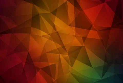 Dark Green, Red vector abstract polygonal pattern. 스톡 일러스트