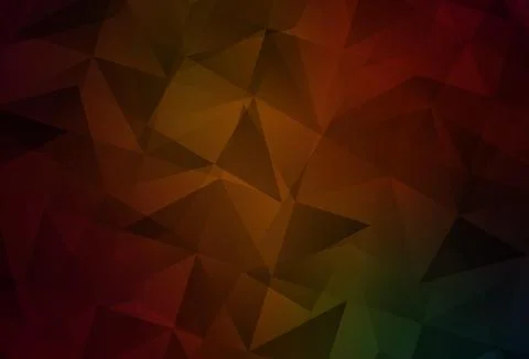 Dark Green, Red vector abstract polygonal pattern. Stock Illustration