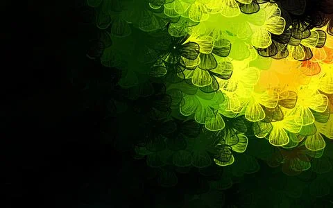 Dark Green, Red vector abstract backdrop with trees, branches. Stock Illustration