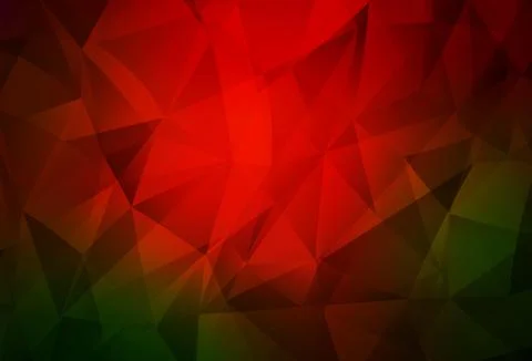 Dark Green, Red vector abstract mosaic pattern. Stock Illustration