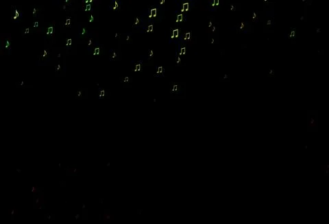 Dark Green, Red vector backdrop with music notes. イラスト素材