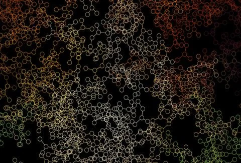 Dark Green, Red vector backdrop with artificial intelligence data. イラスト素材