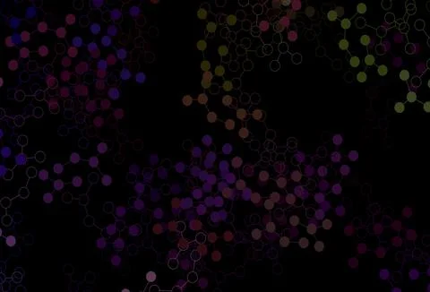 Dark Green, Red vector backdrop with artificial intelligence data. イラスト素材