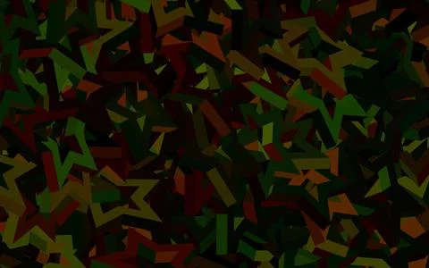Dark Green, Red vector backdrop with small and big stars. Stock Illustration