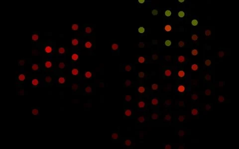 Dark Green, Red vector background with bubbles. Stock Illustration