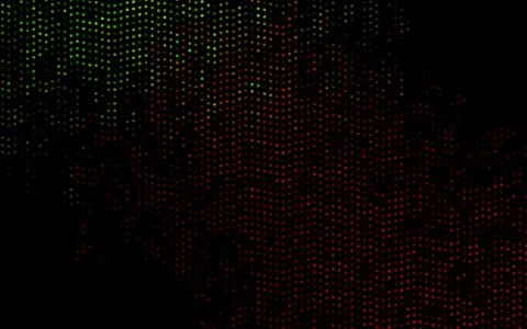 Dark Green, Red vector background with bubbles. Stock Illustration