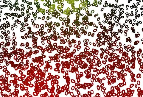 Dark Green, Red vector background with bubbles. Stockillustratie