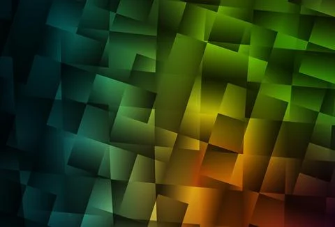 Dark Green, Red vector background in polygonal style. Stock Illustration