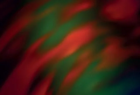 Dark Green, Red vector blurred shine abstract background. Stock Illustration