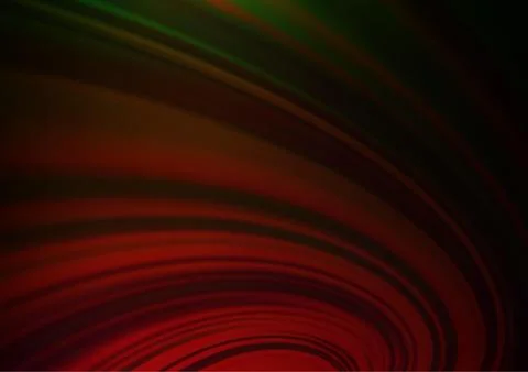 Dark Green, Red vector blurred shine abstract background. Stock Illustration