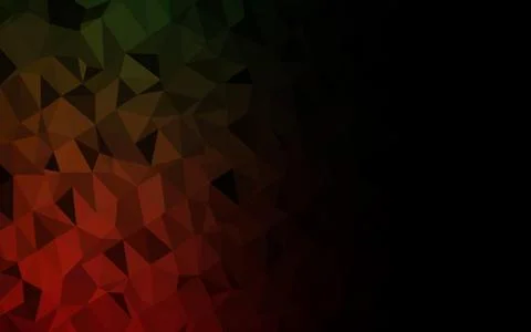Dark Green, Red vector blurry triangle pattern. Stock Illustration