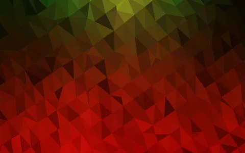 Dark Green, Red vector blurry triangle texture. Stock Illustration