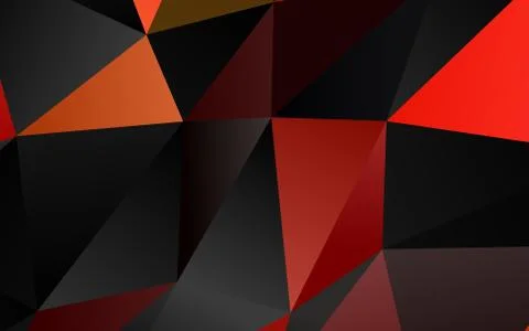 Dark Green, Red vector blurry triangle template. Stock Illustration
