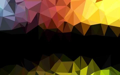 Dark Green, Red vector blurry triangle pattern. Stock Illustration