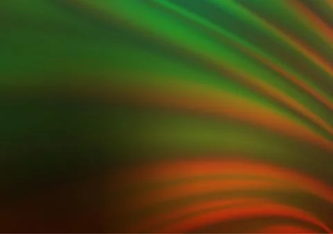 Dark Green, Red vector bokeh and colorful pattern. Stockillustratie
