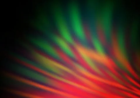 Dark Green, Red vector bokeh and colorful pattern. Stock Illustration