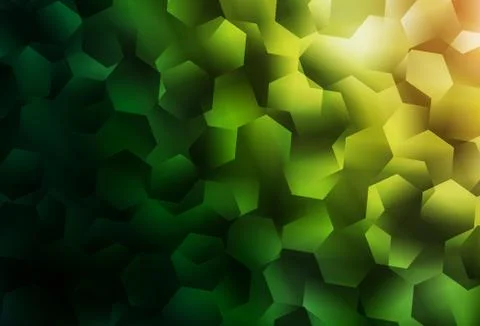 Dark Green, Red vector gradient triangles template. Illustrazione stock