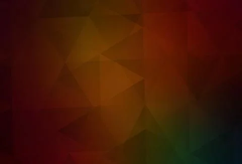 Dark Green, Red vector gradient triangles pattern. Stock Illustration