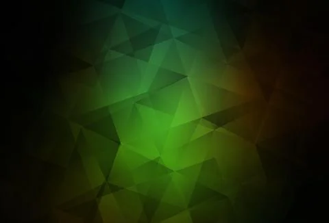 Dark Green, Red vector gradient triangles pattern. Stock Illustration