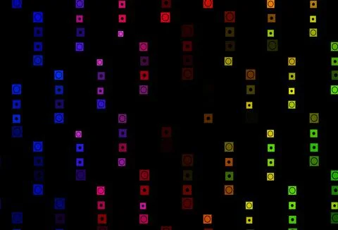 Dark Green, Red vector layout with lines, circles. Stock Illustration