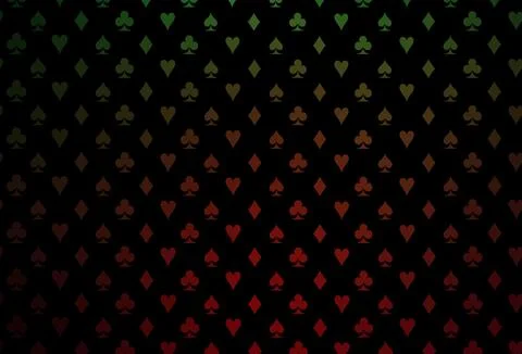 Dark green, red vector layout with elements of cards. Stock Illustration