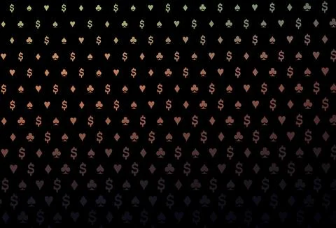 Dark green, red vector layout with elements of cards. Illustrazione stock