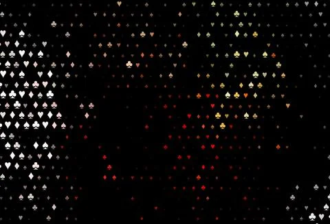 Dark green, red vector layout with elements of cards. Stock Illustration