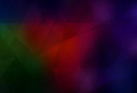 Dark Green, Red vector low poly background. Stock Illustration