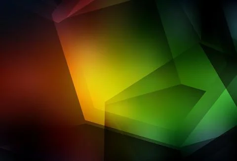 Dark Green, Red vector low poly background. イラスト素材