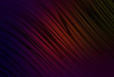 Dark Green, Red vector pattern with wry lines. Stock Illustration