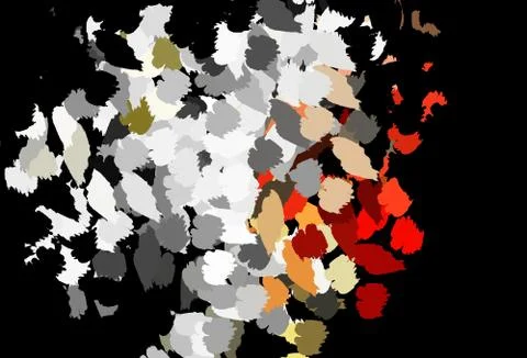 Dark Green, Red vector pattern with random forms. Illustrazione stock