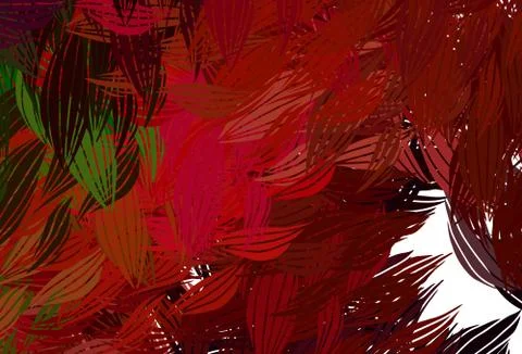 Dark Green, Red vector pattern with random forms. Stock Illustration