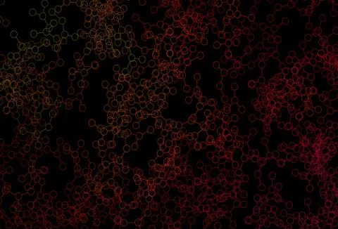 Dark Green, Red vector pattern with artificial intelligence network. イラスト素材