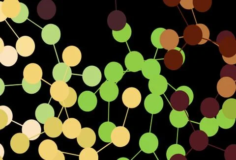 Dark Green, Red vector pattern with artificial intelligence network. Illustrazione stock