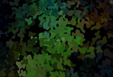 Dark Green, Red vector pattern with random forms. Illustrazione stock