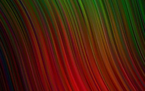 Dark Green, Red vector pattern with liquid shapes. Stockillustratie