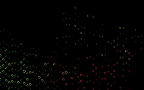 Dark Green, Red vector pattern with spheres. Stock Illustration