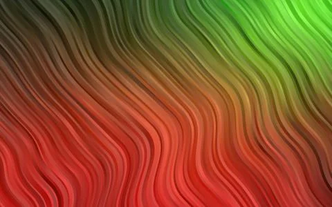 Dark Green, Red vector pattern with liquid shapes. イラスト素材