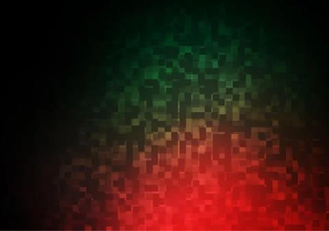 Dark Green, Red vector pattern in square style. Stock Illustration