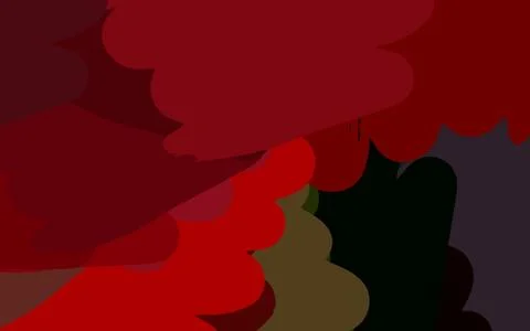 Dark Green, Red vector pattern with random forms. Illustrazione stock