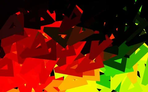 Dark Green, Red vector pattern with polygonal style. Stock Illustration