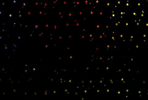 Dark Green, Red vector pattern in polygonal style with circles. Stock Illustration