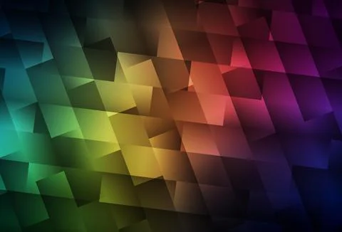 Dark Green, Red vector pattern in square style. Stock Illustration