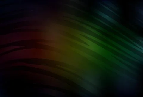 Dark Green, Red vector pattern with bent lines. 스톡 일러스트