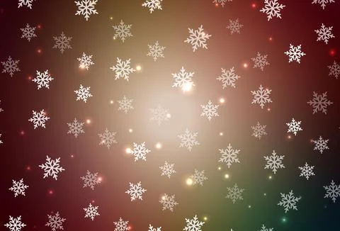 Dark Green, Red vector pattern in Christmas style. Stock Illustration