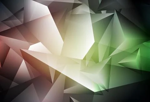 Dark Green, Red vector pattern with polygonal style. Stock Illustration